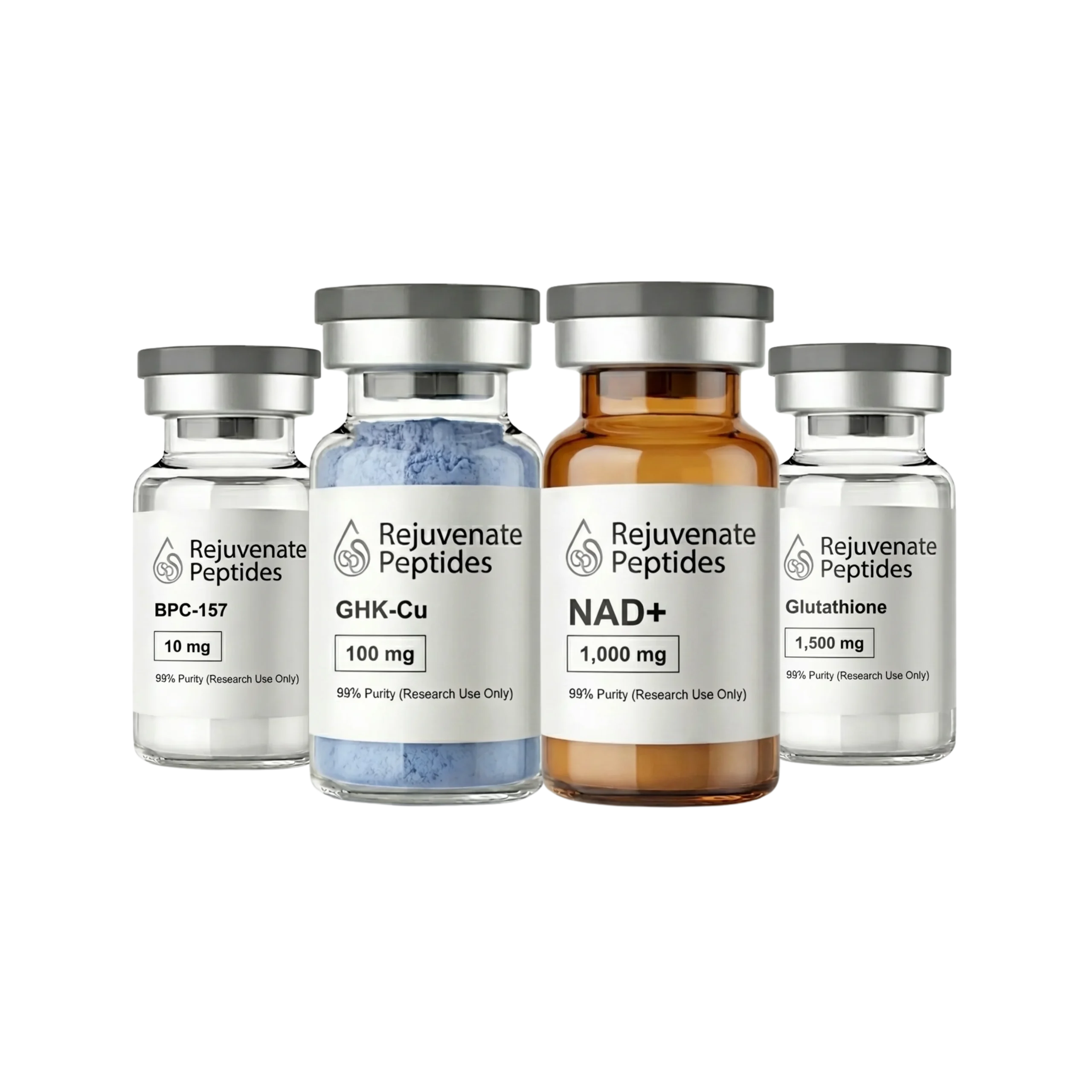 Radiance Ritual Bundle – GHK-Cu, BPC-157, Glutathione, NAD+