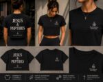 'JESUS & PEPTIDES' Crop Top Shirts For Women - Image 3